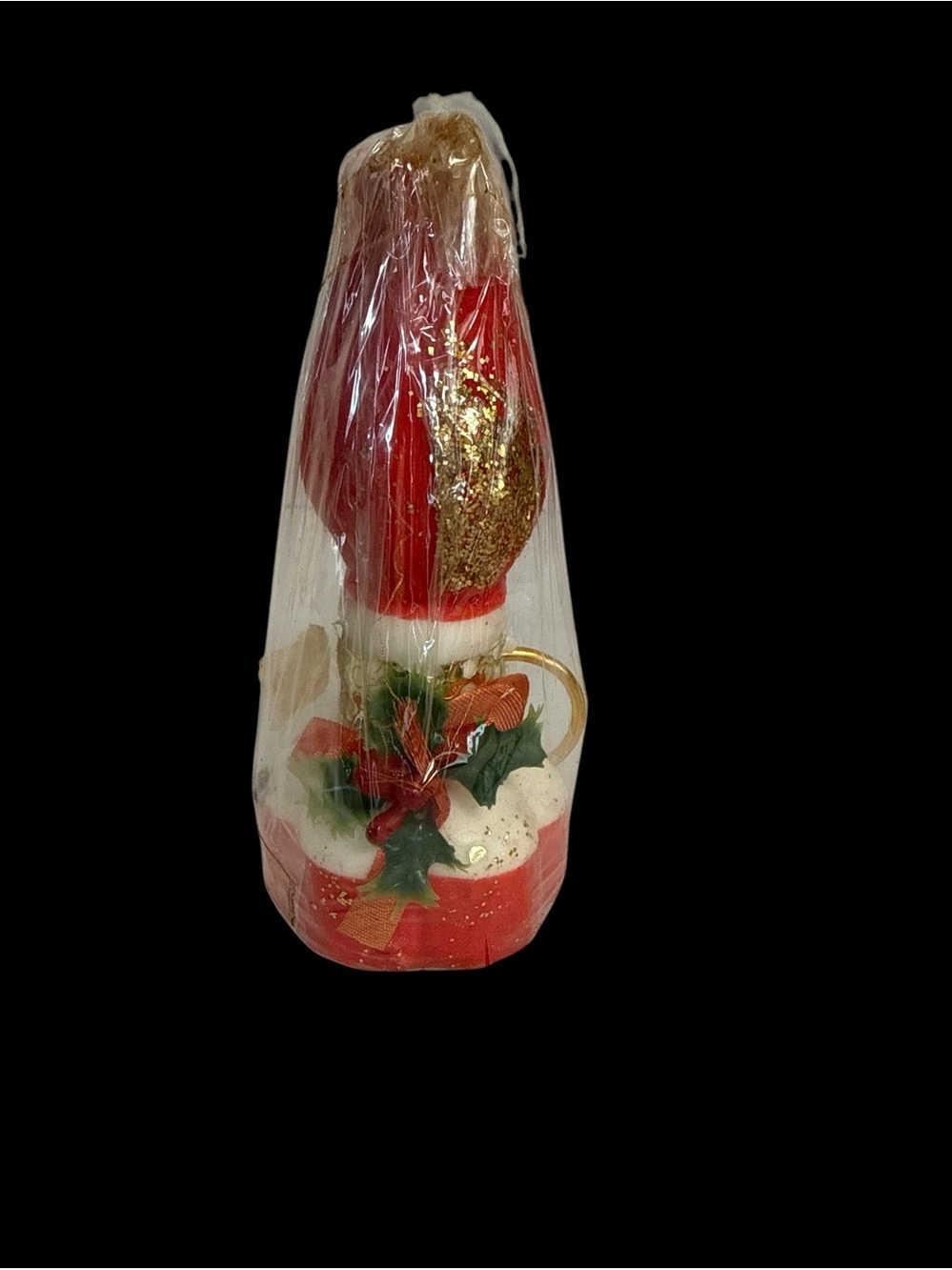 Vintage MCM Red Christmas Candle Hong Kong in Package